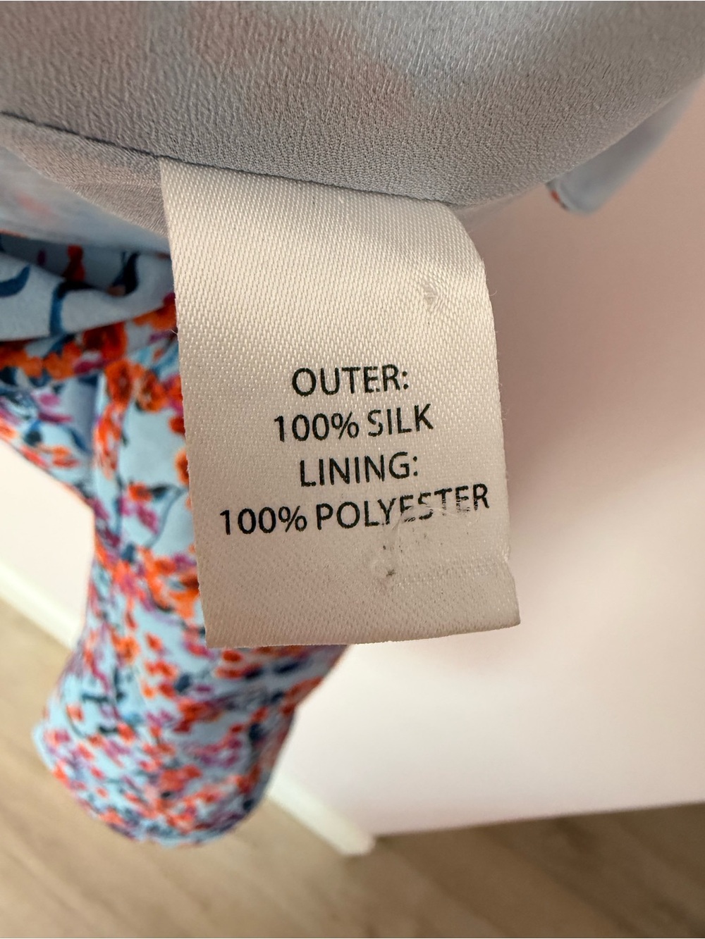 Saloni 100% Silk Floral Print Off The Shoulder Midi Dress Light Blue US 6 UK 10 - Picture 10 of 12
